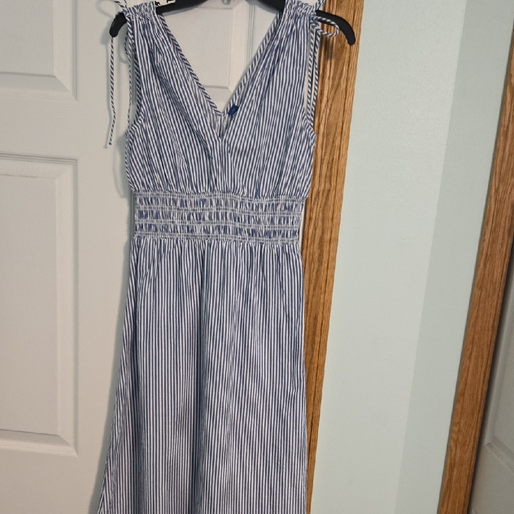 Old Navy Blue and White Striped Top